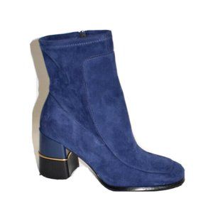 New! Tory Burch STRETCH BOOT Cobalt Blue Suede 6 M DD330